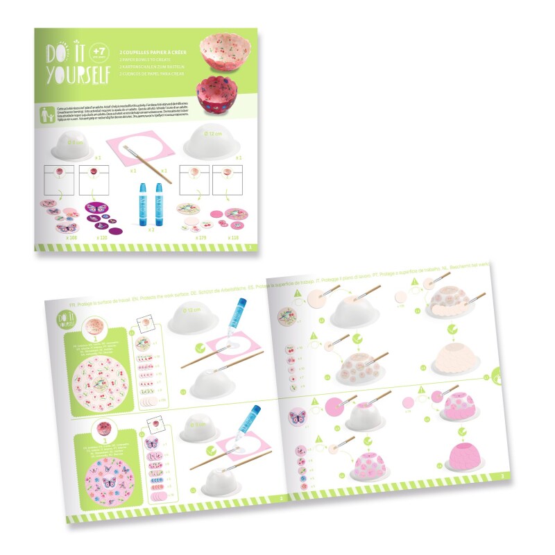 Cuencos de papel para crear Djeco Cuencos de papel para crear Djeco
