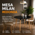 Mesa Comedor ComboHome Milan Redonda Laqueada 80Cm Premium Negro 1