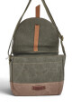Morral con solapa Verde con Marrón