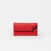 Billetera Katy en cuero graneado Rojo