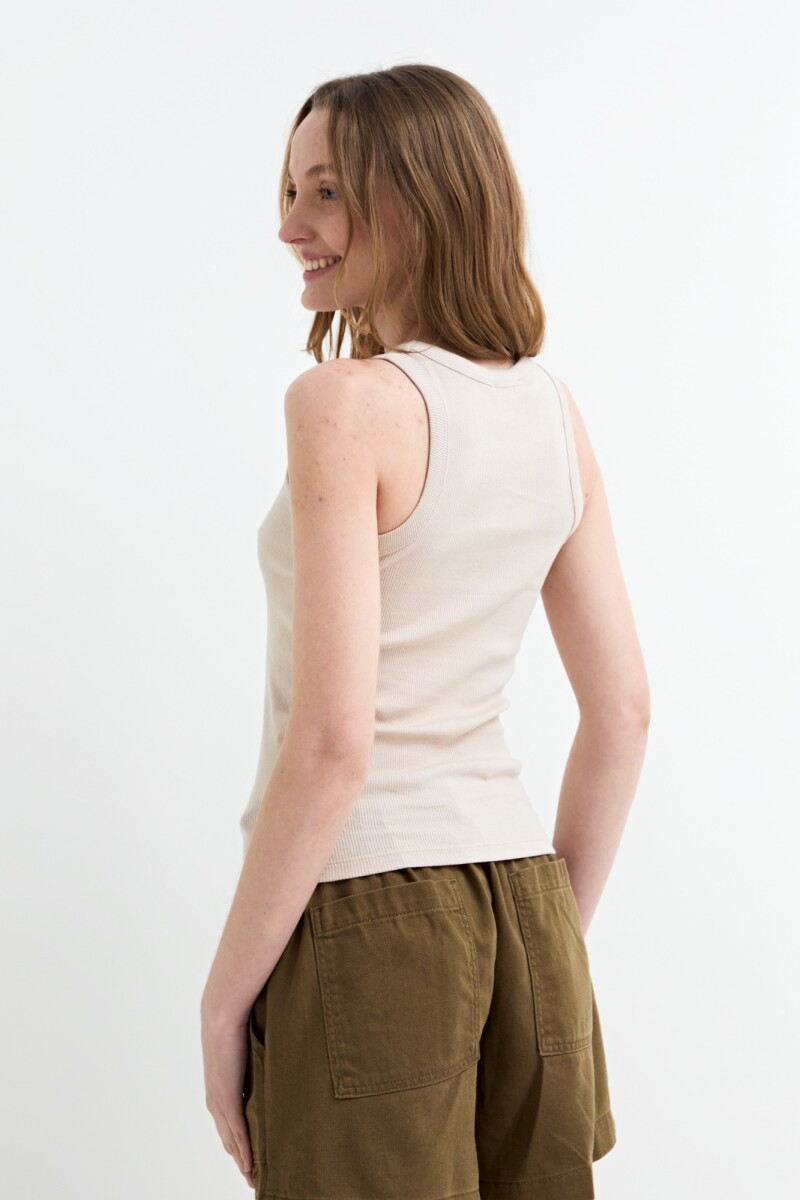 Musculosa en rib basica CRUDO