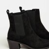 Bota caña media Helen en efecto gamuza Negro