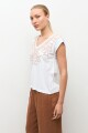 Remera puff print blanco