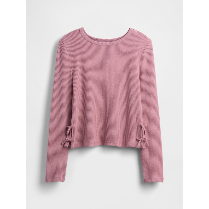 LS SNIT SIDE BOW_OCT WISPY MAUVE 902