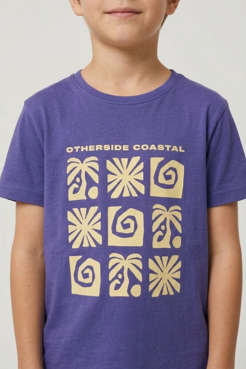 Remera m/c estampada Coastal AZUL MARINO