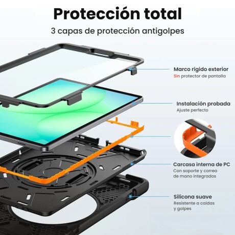 Funda Rugged Samsung para Galaxy Tab A11+ Negra Funda Rugged Samsung para Galaxy Tab A11+ Negra