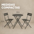 Set Juego Jardín Combohome Balcón Bistro Plegable 3 Piezas Negro 1