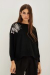 Sweater Embro Leaves Negro