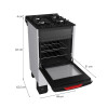 COCINA MUELLER PIACCERE 4H S/GAS MESADA DE VIDRIO C/GRILL ELECTRICO + BANDEJA BLANCA PAUSADA Cocina Mueller Piaccere 4h S/gas Mesada De Vidrio C/grill Electrico + Bandeja Blanca Pausada