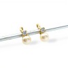 Caravanas Perlas y zirconia en oro- Oro bajo - Perla de río y zirconia - CA8222 conpiedra