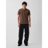 F-LOGO PK POLO BUFFALO BROWN