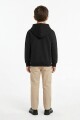 Campera deportiva clásica con capucha NEGRO