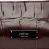 Porta cosméticos Sarah en cuero grabado big croco Bordeaux