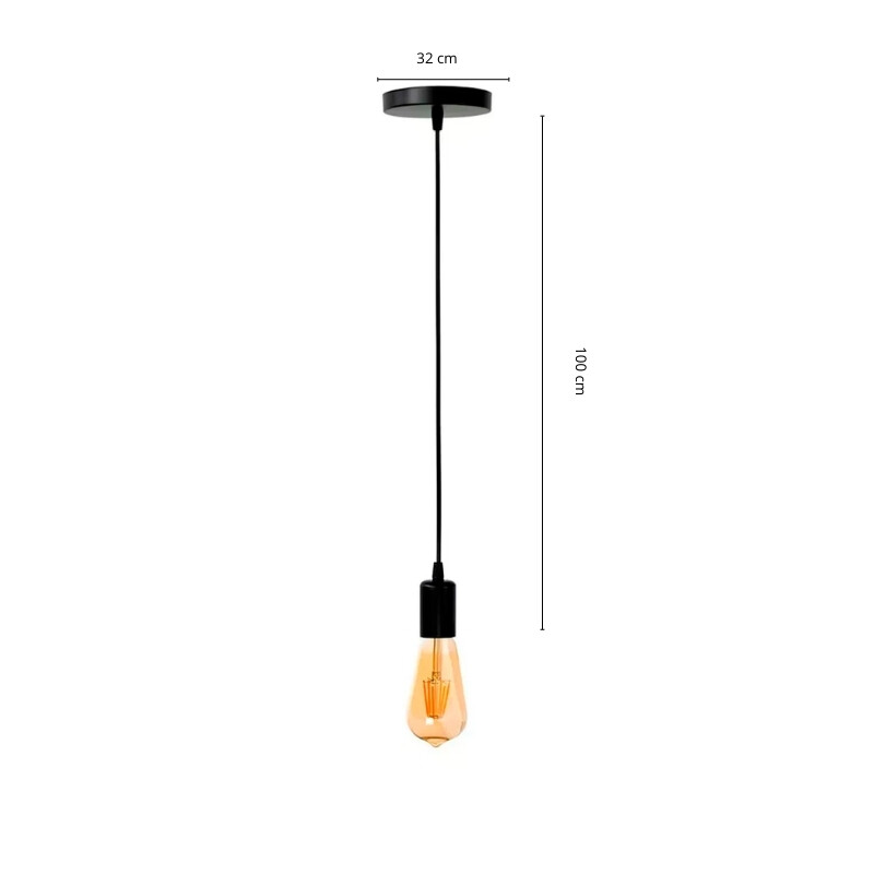 ACDH271 Lámpara Colgante Decorativa Rainbow Negra