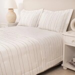 Edredon Col. Naturale Oasis Rayas Espigadas Beige 250 x 240 cm
