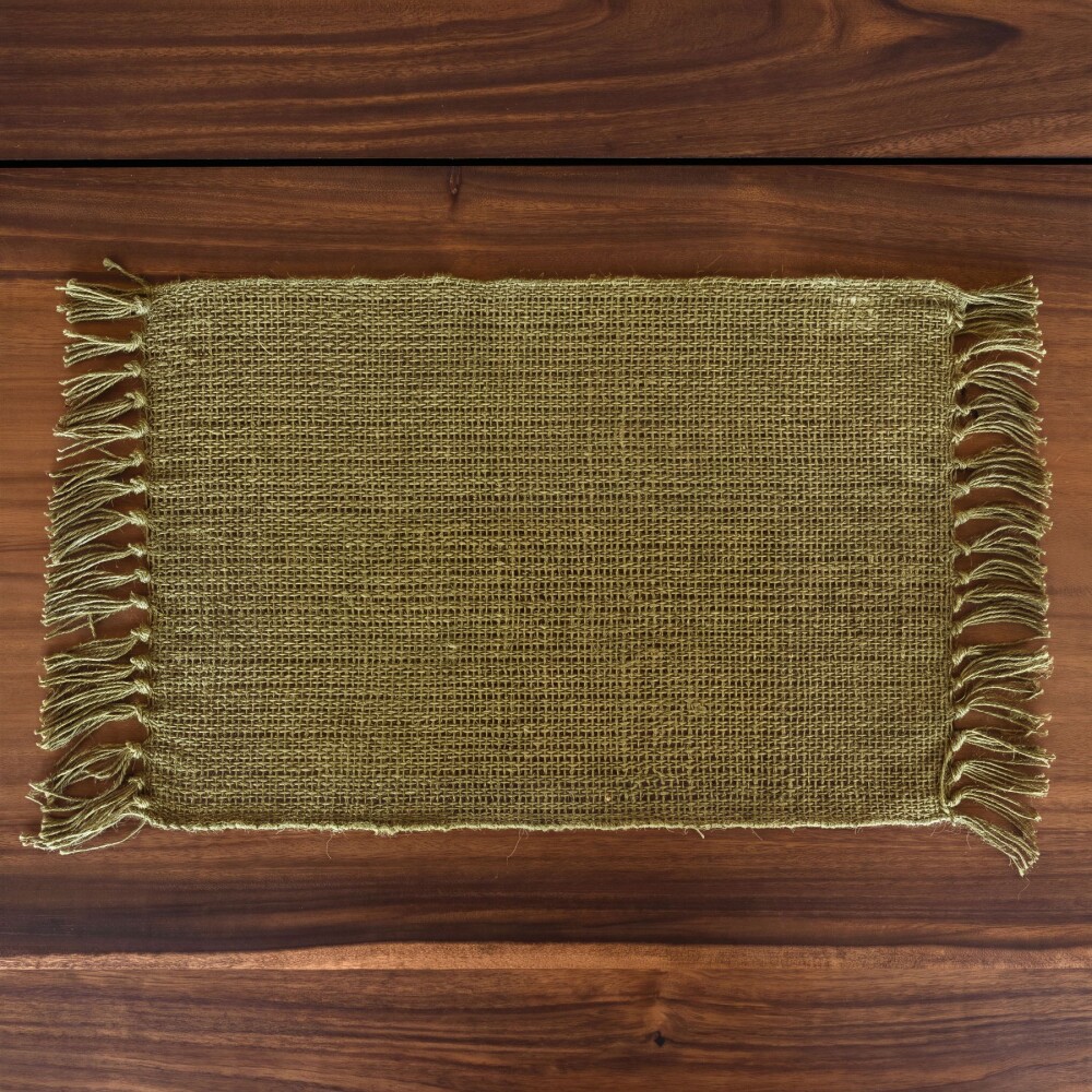 Individual de yute, verde Individual de yute, verde