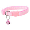 Collar Para Gatos Animal Print Con Cascabel ROSA