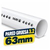 CAÑO TUBO PVC 63MM 3 METROS 3.2mm APROBADO TIGRE Caño Tubo Pvc 63mm 3 Metros 3.2mm Aprobado Tigre