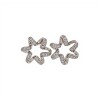 Caravanas Flor-Plata 925-Piedra Zirconia-CA3002 conpiedra