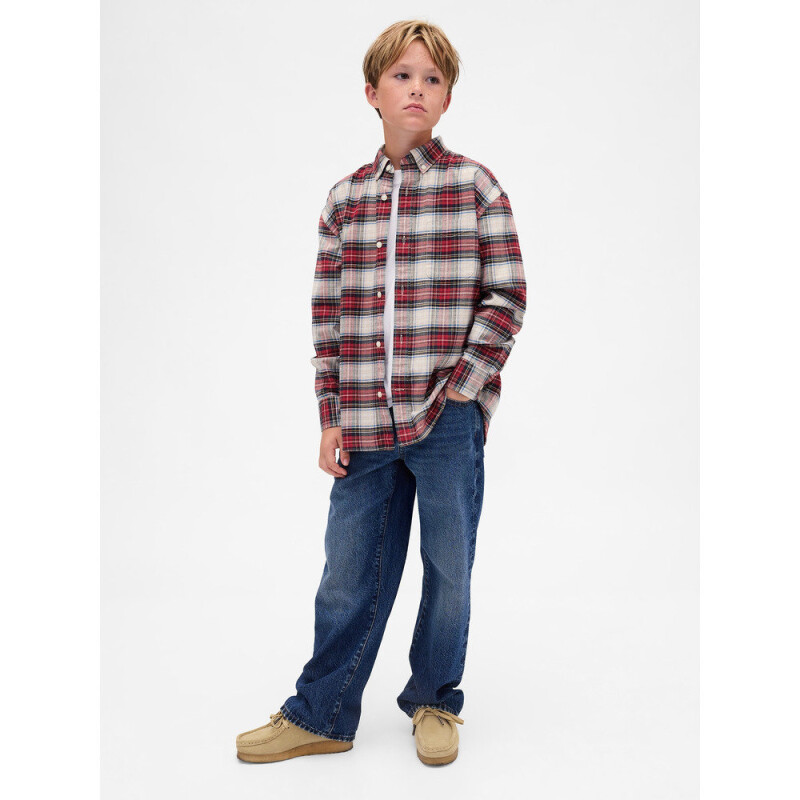 LS RELAXED OXFORD RED PLAID