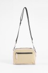 Bandolera doble cierre beige
