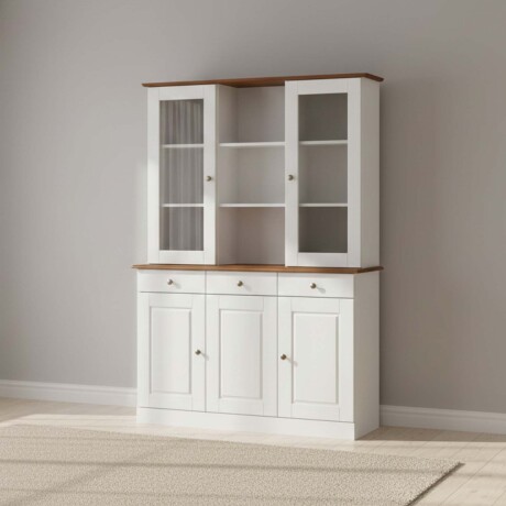 APARADOR/CRISTALERO MADERA BLANCO AGATA