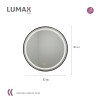 Espejo redondo Luz Led Lumax 80 cm Espejo redondo Luz Led Lumax 80 cm