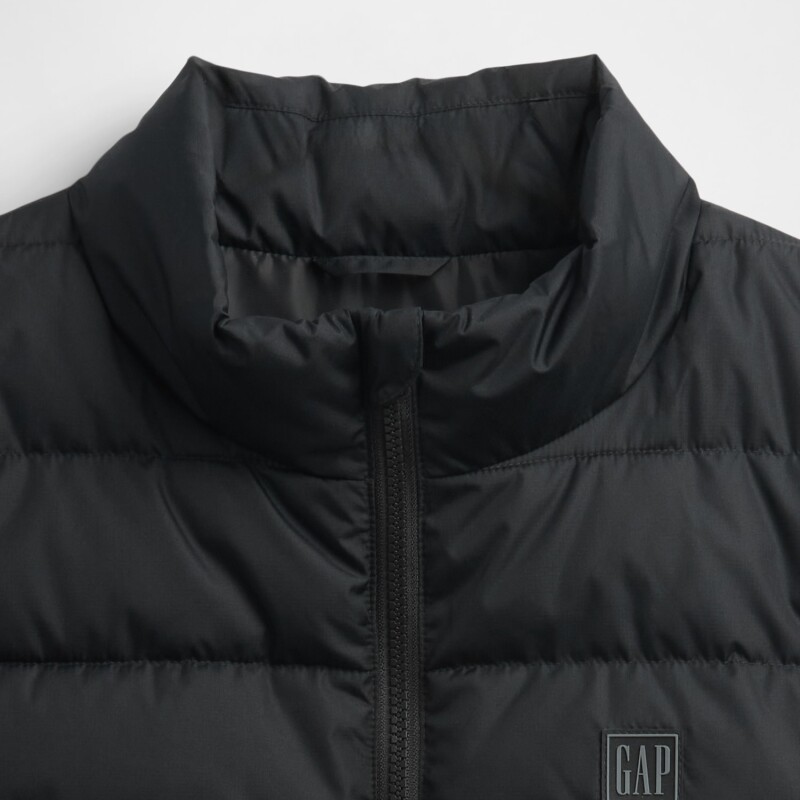 V-FRCH LOGO LTWT PUFFER VEST BLACK 1