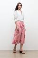 Falda estampa Malva floral rosado