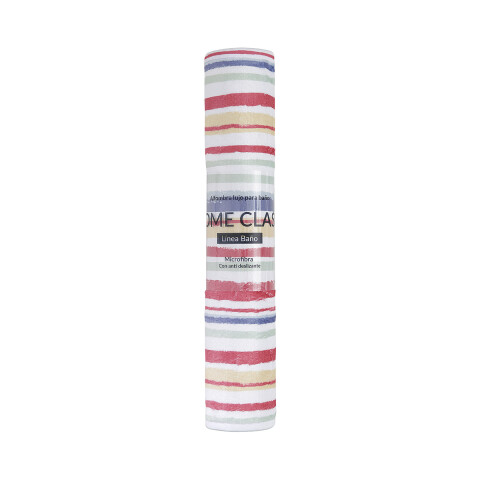 Alfombra Baño con Memoria Home Class 40x60 8004 RAYAS CORAL