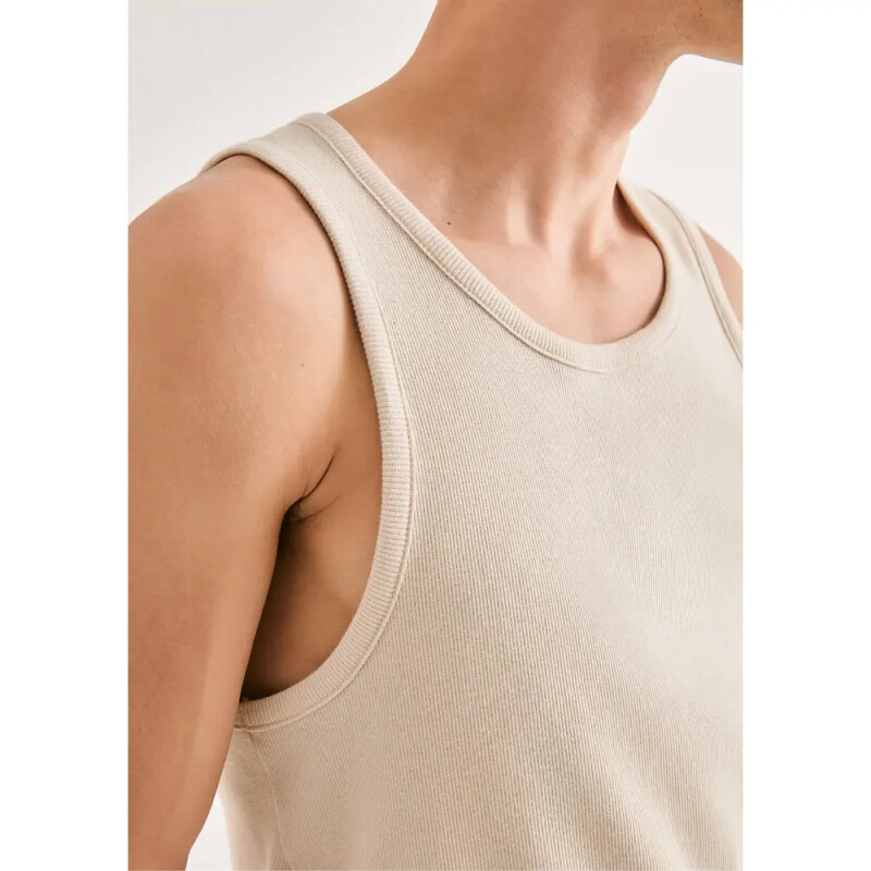 CAMISETA REGATA MASC MARROM CLARO