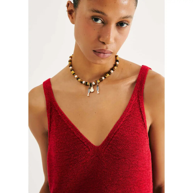 BLUSA SM FEM VERMELHO ESCURO