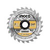 Sierra circular de mano Ingco 1/4" 1400W + Disco 24T Amarillo