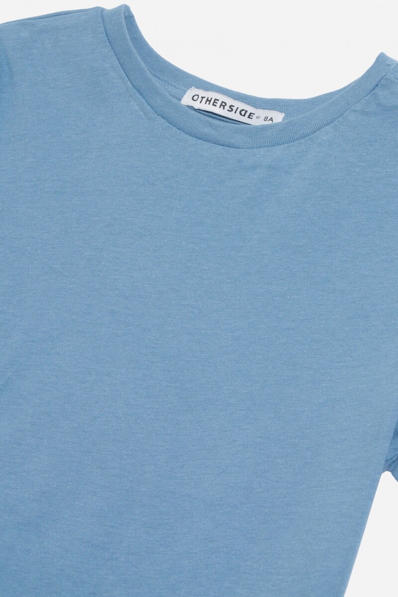 T-shirt manga corta lisa AZUL MARINO