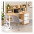 Escritorio 3 Cajones Con Estantes De Madera Y Metal Movi Esh0027m MARRON