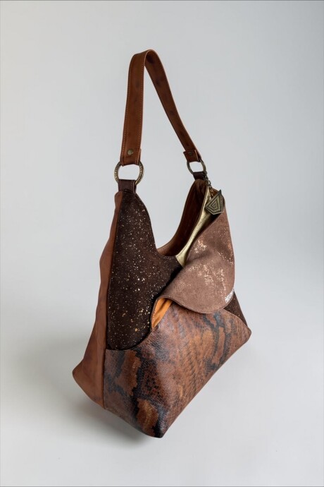 Cartera ISEA Marrón Combinada Jaspeado Cartera ISEA Marrón Combinada Jaspeado