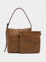 Bolso De Hombro Con Grabado Animal camel
