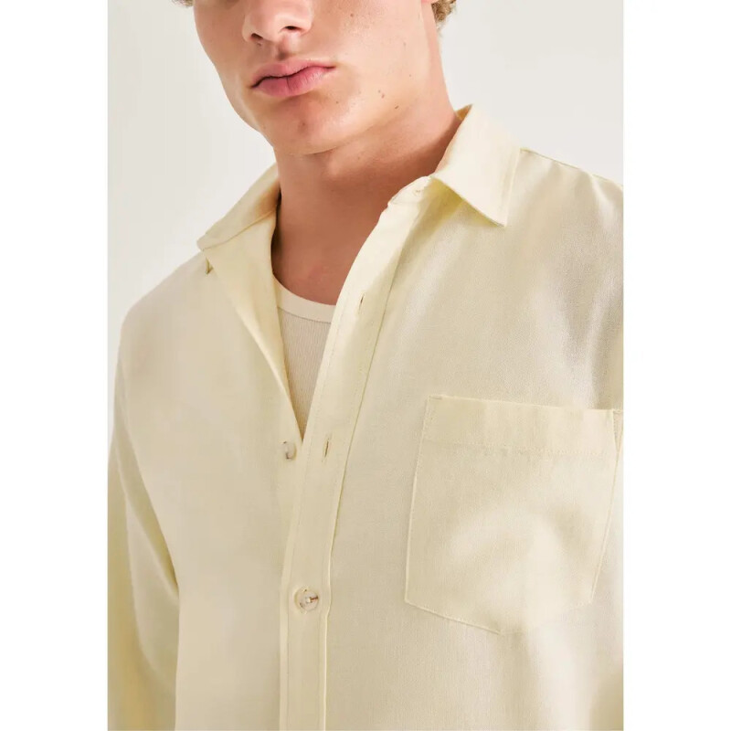 CAMISA MASC AMARELO CLARO