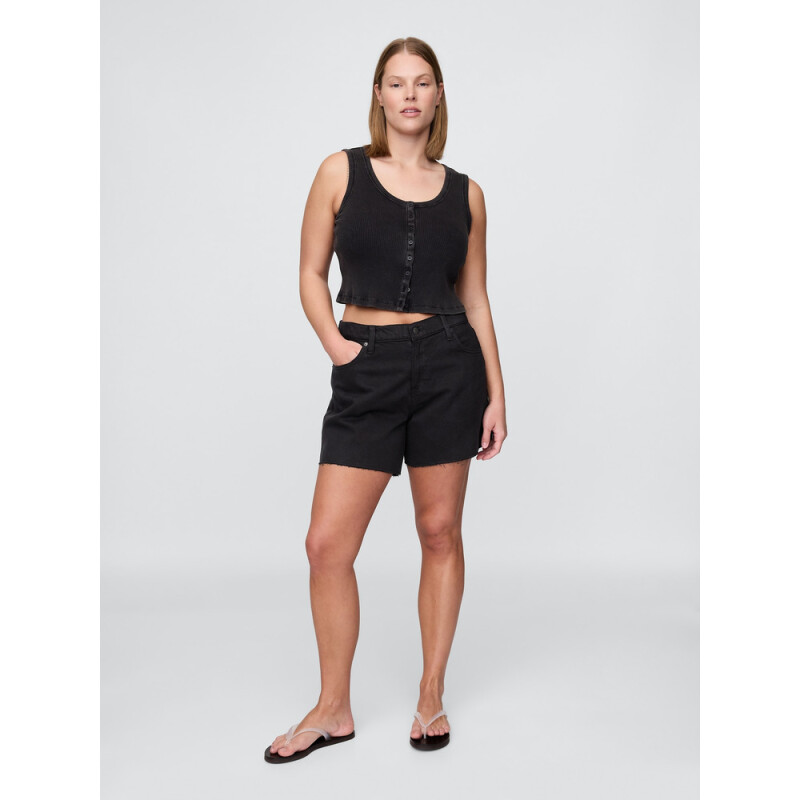 HOT RELAXED CUT OFF SHORT BLK SELMAN TRUE BLACK V2