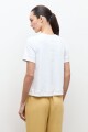 Remera con pespuntes blanco