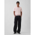 SS SWEATER POLO DULL ROSE