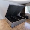 Cama Base Box Tapizado con Baúl para guardado - Queen - Mannes Cama Base Box Tapizado con Baúl para guardado - Queen - Mannes