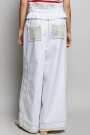 PANTALON DENIM PARCHES Blanco