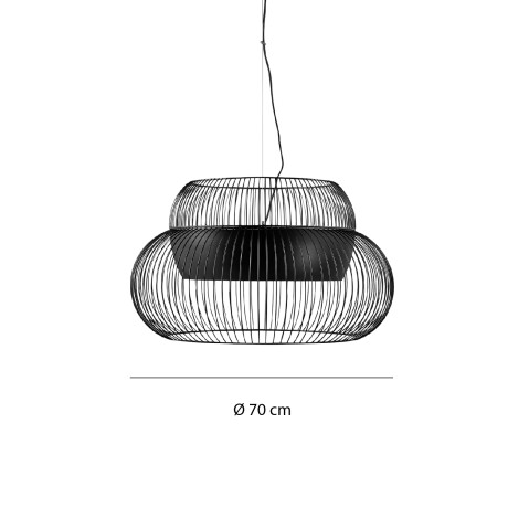 LUMINARIA COLGANTE SABINA Luminaria Colgante Sabina Negra