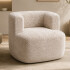 Sillón Puff ComboHome Kumo Redondo Corderito Diseño Premium Blanco 1