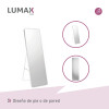 Espejo de pie o pared Glamour Lumax 160x50 cm living dormitorio Blanco