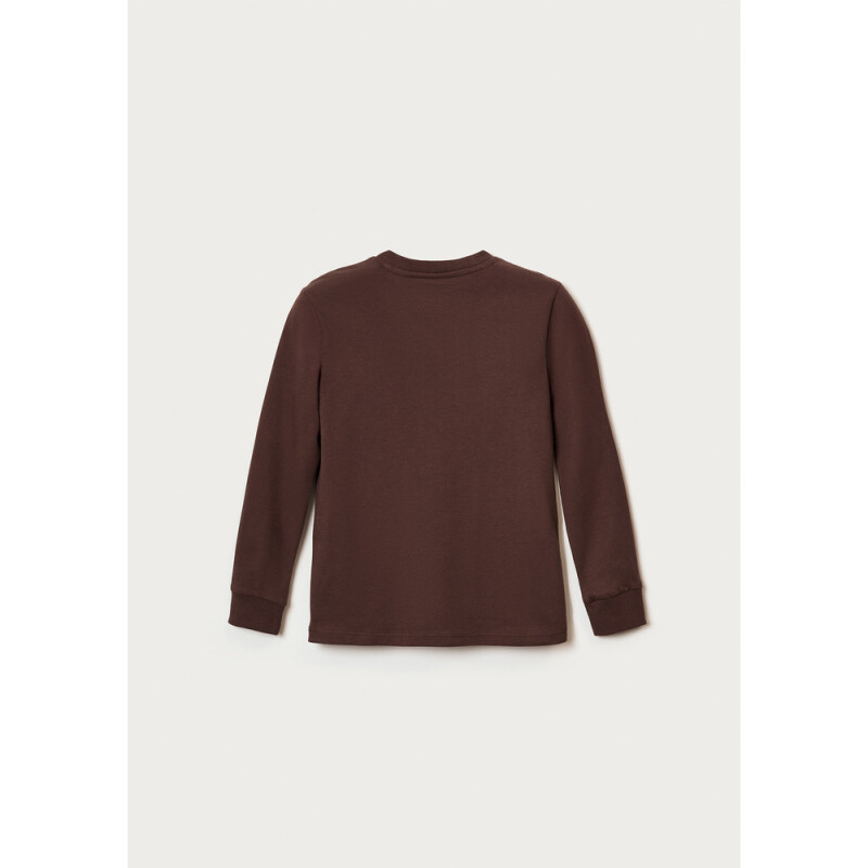 CAMISETA ML MASC MARROM ESCURO