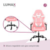 Silla Gamer Lumax Modelo ROM Rosa
