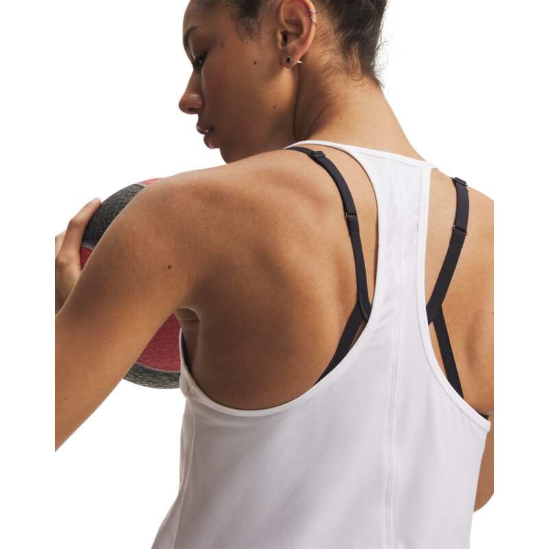 UA Vanish Racerback Tank-PNK WHT-100