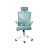 Silla de Oficina Malla HY-697 Celeste/Blanco Silla de Oficina Malla HY-697 Celeste/Blanco